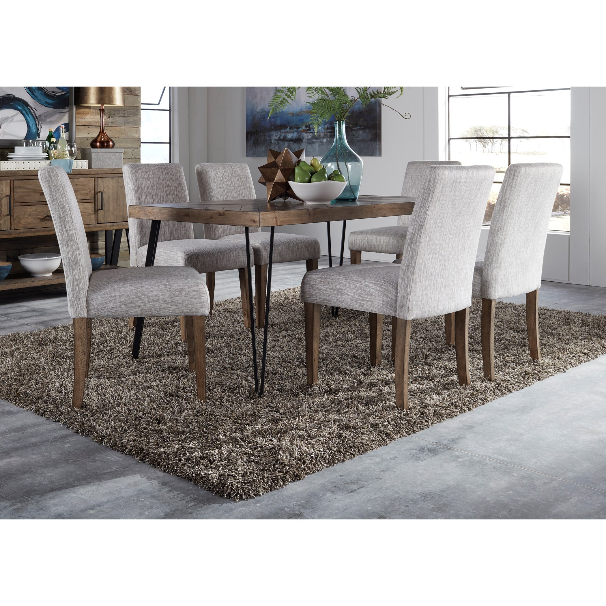 Liberty Furniture Horizons Contemporary Table and Upholstered Chair Set